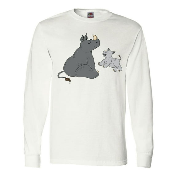 Inktastic Cute Rhinos Long Sleeve T-Shirt