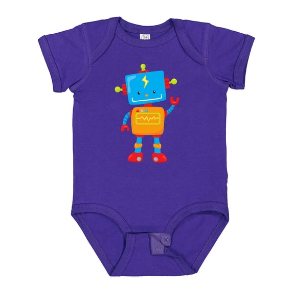Inktastic Cute Robot, Colorful Robot, Funny Robot, Robotics Boys or Girls Baby Bodysuit