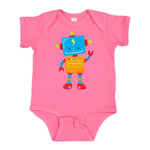 Inktastic Cute Robot, Colorful Robot, Funny Robot, Robotics Boys or Girls Baby Bodysuit