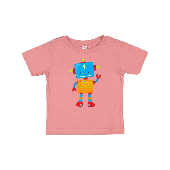 Inktastic Cute Robot, Colorful Robot, Funny Robot, Robotics Boys or Girls Baby T-Shirt