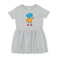 thumbnail image 1 of Inktastic Cute Robot, Colorful Robot, Funny Robot, Robotics Girls Toddler Dress, 1 of 5