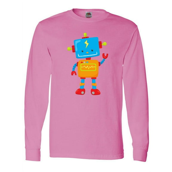 Inktastic Cute Robot, Colorful Robot, Funny Robot, Robotics Long Sleeve T-Shirt