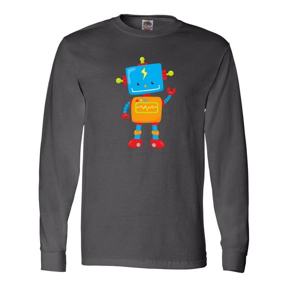 Inktastic Cute Robot, Colorful Robot, Funny Robot, Robotics Long Sleeve T-Shirt