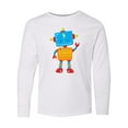 thumbnail image 1 of Inktastic Cute Robot, Colorful Robot, Funny Robot, Robotics Long Sleeve Youth T-Shirt, 1 of 5