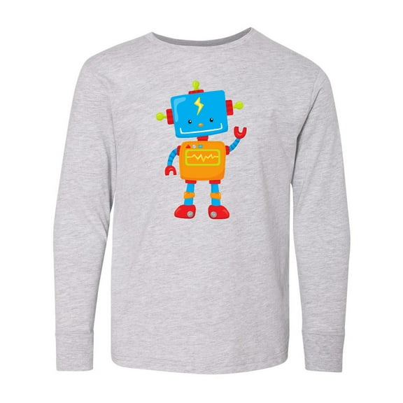 Inktastic Cute Robot, Colorful Robot, Funny Robot, Robotics Long Sleeve Youth T-Shirt