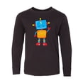 thumbnail image 1 of Inktastic Cute Robot, Colorful Robot, Funny Robot, Robotics Long Sleeve Youth T-Shirt, 1 of 5