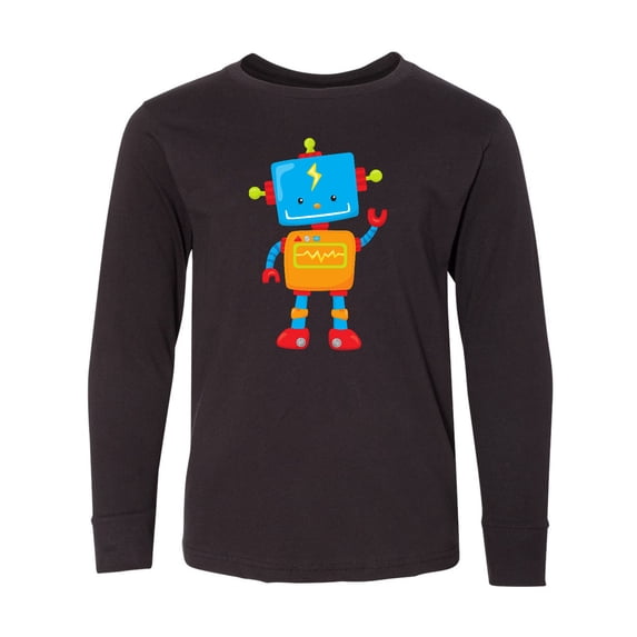 Inktastic Cute Robot, Colorful Robot, Funny Robot, Robotics Long Sleeve Youth T-Shirt