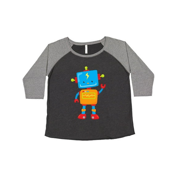 Inktastic Cute Robot, Colorful Robot, Funny Robot, Robotics Women's Plus Size T-Shirt