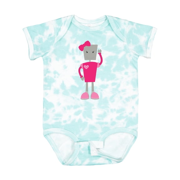 Inktastic Cute Robot, Funny Robot, Girl Robot, Pink Robot Girls Baby Bodysuit