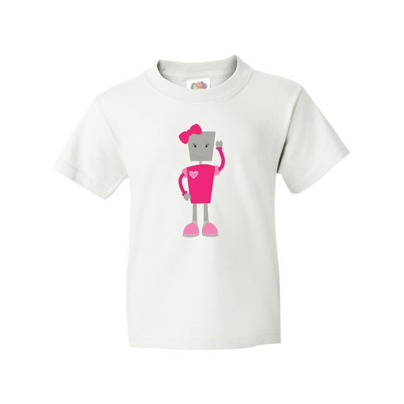 Inktastic Cute Robot, Funny Robot, Girl Robot, Pink Robot Youth T-Shirt