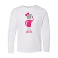 thumbnail image 1 of Inktastic Cute Robot, Girl Robot, Pink Robot With Ribbon Long Sleeve Youth T-Shirt, 1 of 5