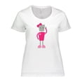 thumbnail image 1 of Inktastic Cute Robot, Girl Robot, Pink Robot With Ribbon Women's Plus Size T-Shirt, 1 of 5