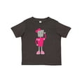 thumbnail image 1 of Inktastic Cute Robot, Girl Robot, Pink Robot with Ribbon Girls Toddler T-Shirt, 1 of 5