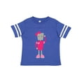 thumbnail image 1 of Inktastic Cute Robot, Girl Robot, Pink Robot with Ribbon Girls Toddler T-Shirt, 1 of 5