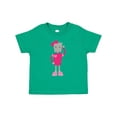 thumbnail image 1 of Inktastic Cute Robot, Girl Robot, Pink Robot with Ribbon Girls Toddler T-Shirt, 1 of 5