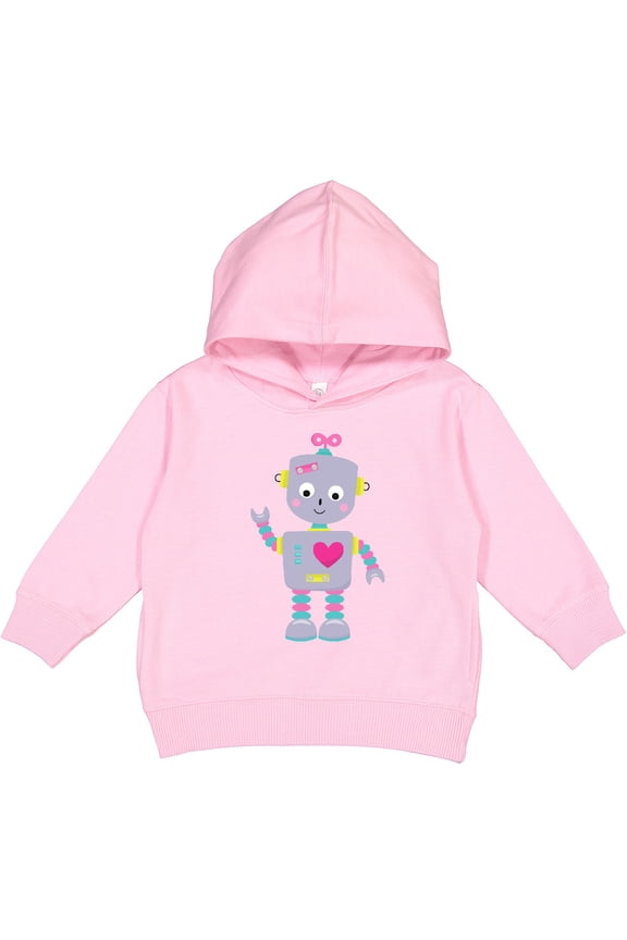 Cute Robot, Purple Robot, Funny Robot, Silly Robot Toddler Hoodie