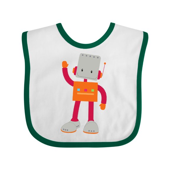 Inktastic Cute Robot, Silly Robot, Funny Robot, Robotics Boys or Girls Baby Bib
