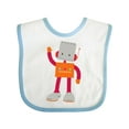 thumbnail image 1 of Inktastic Cute Robot, Silly Robot, Funny Robot, Robotics Boys or Girls Baby Bib, 1 of 4