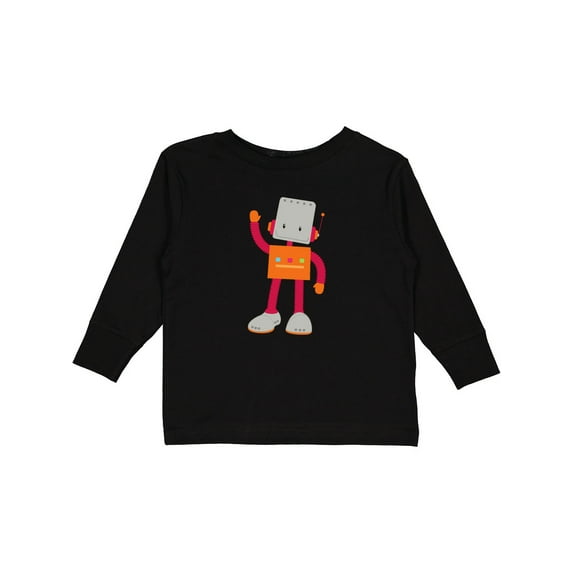 Inktastic Cute Robot, Silly Robot, Funny Robot, Robotics Boys or Girls Long Sleeve Toddler T-Shirt