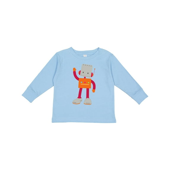 Inktastic Cute Robot, Silly Robot, Funny Robot, Robotics Boys or Girls Long Sleeve Toddler T-Shirt