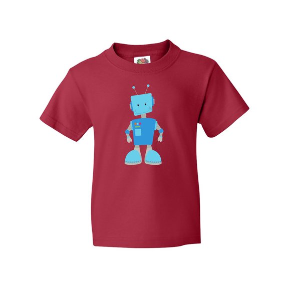 Inktastic Cute Robot, Smiling Robot, Blue Robot Youth T-Shirt