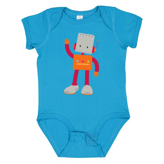Inktastic Cute Robot, Smiling Robot, Colorful Robot Boys or Girls Baby Bodysuit