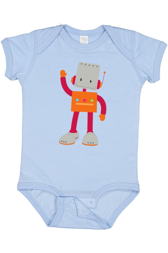 Cute Robot, Smiling Robot, Colorful Robot Boys or Girls Baby Bodysuit