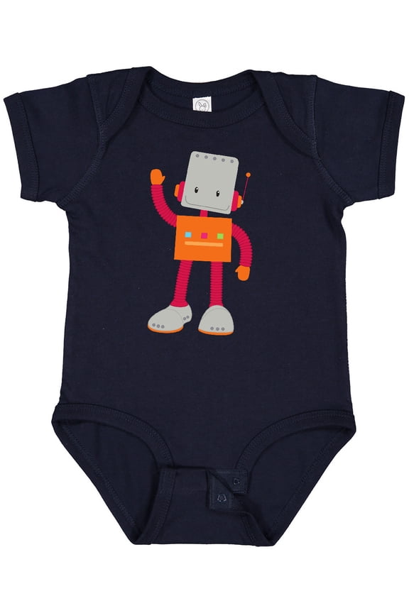 Cute Robot, Smiling Robot, Colorful Robot Boys or Girls Baby Bodysuit