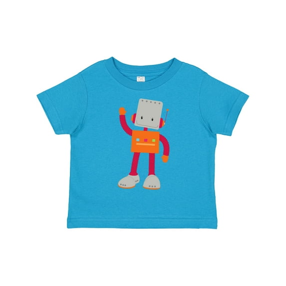 Inktastic Cute Robot, Smiling Robot, Colorful Robot Boys or Girls Toddler T-Shirt