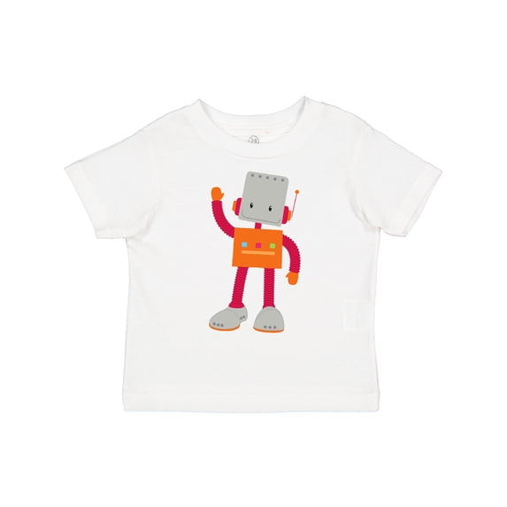 Inktastic Cute Robot, Smiling Robot, Colorful Robot Boys or Girls Toddler T-Shirt