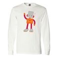 thumbnail image 1 of Inktastic Cute Robot, Smiling Robot, Colorful Robot Long Sleeve T-Shirt, 1 of 5