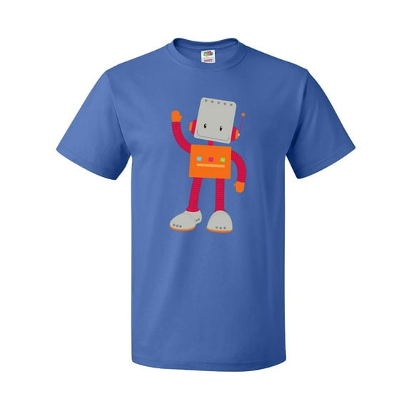 Inktastic Cute Robot, Smiling Robot, Colorful Robot T-Shirt