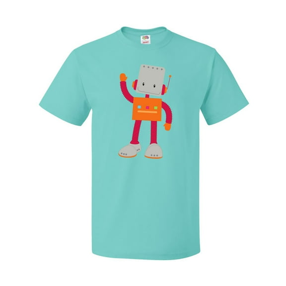 Inktastic Cute Robot, Smiling Robot, Colorful Robot T-Shirt