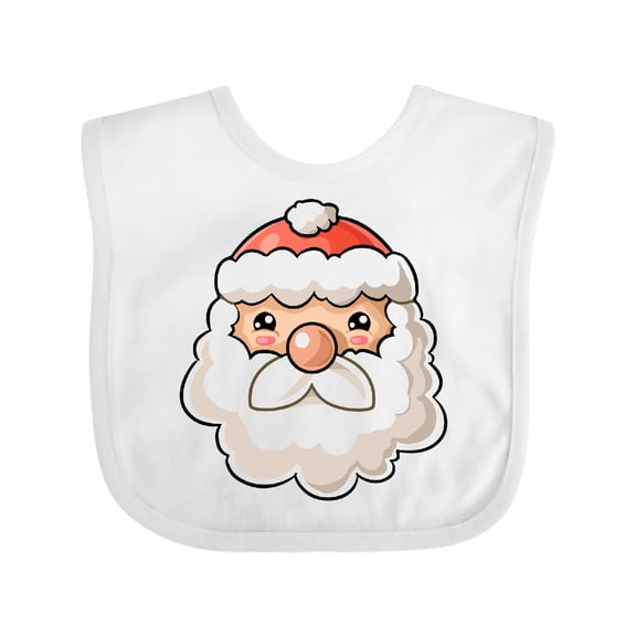 Inktastic Cute Santa Claus Face Boys or Girls Baby Bib