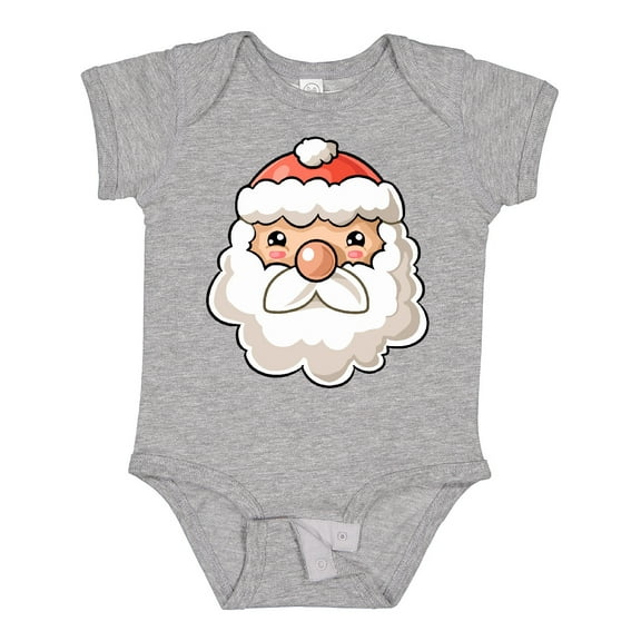 Inktastic Cute Santa Claus Face Boys or Girls Baby Bodysuit