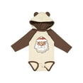 thumbnail image 1 of Inktastic Cute Santa Claus Face Boys or Girls Long Sleeve Baby Bodysuit, 1 of 5