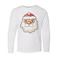 thumbnail image 1 of Inktastic Cute Santa Claus Face Long Sleeve Youth T-Shirt, 1 of 5