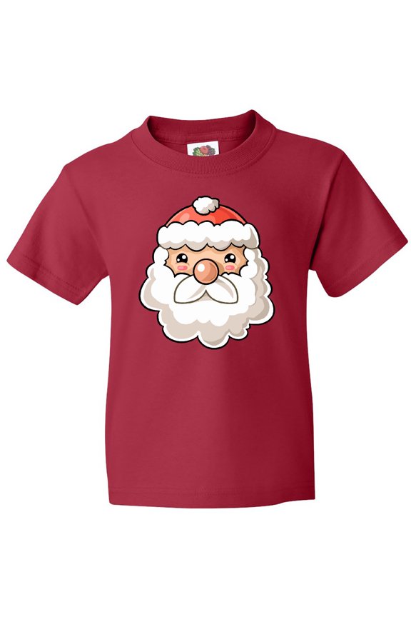 Cute Santa Claus Face Youth T-Shirt