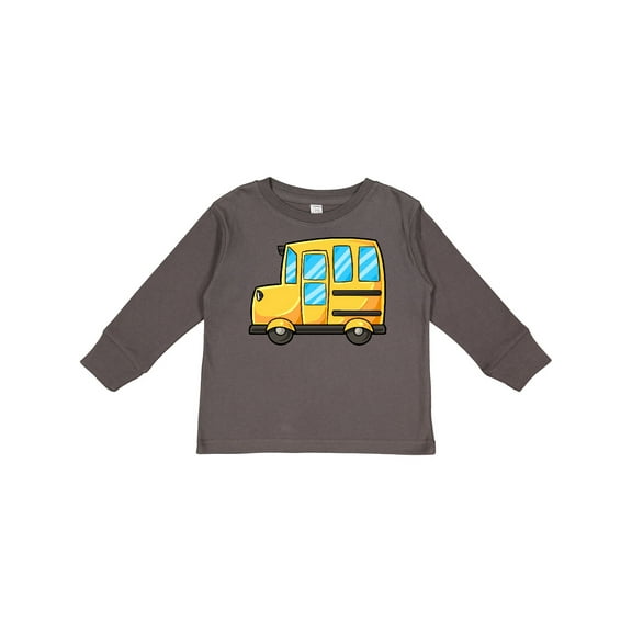 Inktastic Cute School Bus Boys or Girls Long Sleeve Toddler T-Shirt