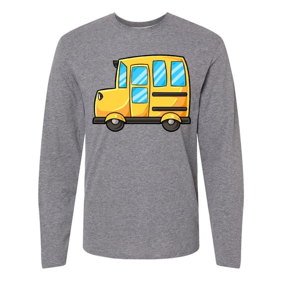 Inktastic Cute School Bus Long Sleeve T-Shirt