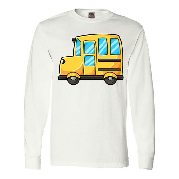 Inktastic Cute School Bus Long Sleeve T-Shirt