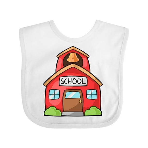 Inktastic Cute School House Boys or Girls Baby Bib