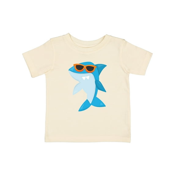 Inktastic Cute Shark, Cool Shark, Shark with Sunglasses Boys or Girls Baby T-Shirt