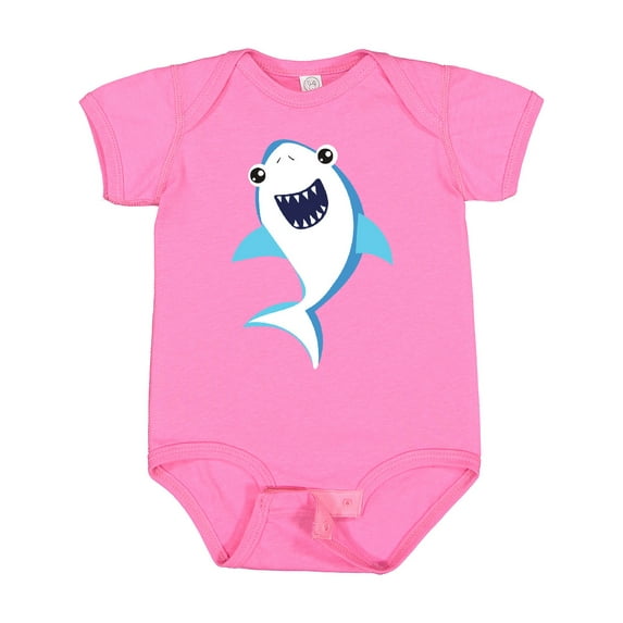 Inktastic Cute Shark, Little Shark, Blue Shark Boys or Girls Baby Bodysuit