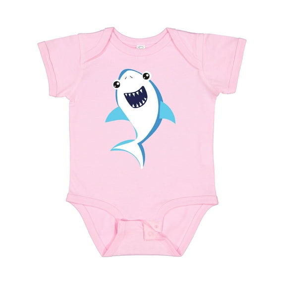Inktastic Cute Shark, Little Shark, Blue Shark Boys or Girls Baby Bodysuit