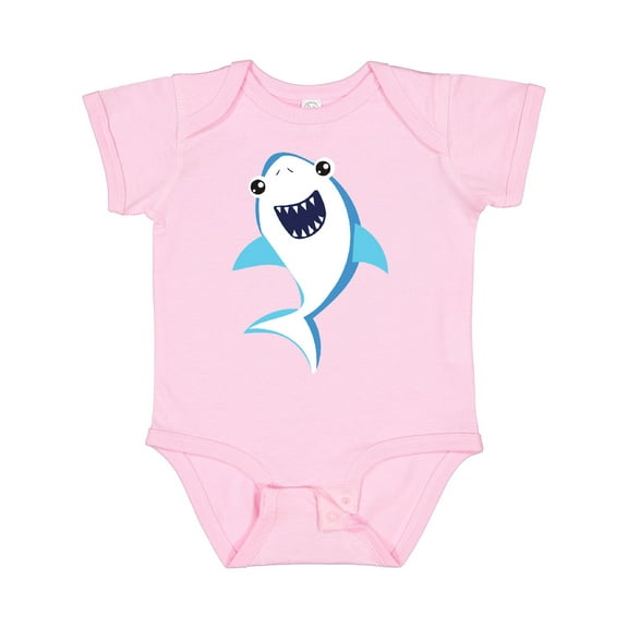 Inktastic Cute Shark, Little Shark, Blue Shark Boys or Girls Baby Bodysuit