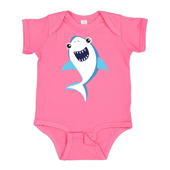 Inktastic Cute Shark, Little Shark, Blue Shark Boys or Girls Baby Bodysuit