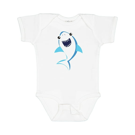 Inktastic Cute Shark, Little Shark, Blue Shark Boys or Girls Baby Bodysuit