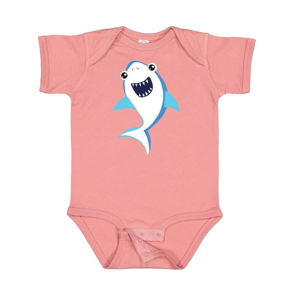 Inktastic Cute Shark, Little Shark, Blue Shark Boys or Girls Baby Bodysuit
