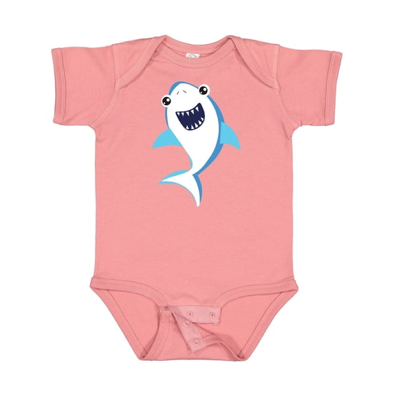 Inktastic Cute Shark, Little Shark, Blue Shark Boys or Girls Baby Bodysuit
